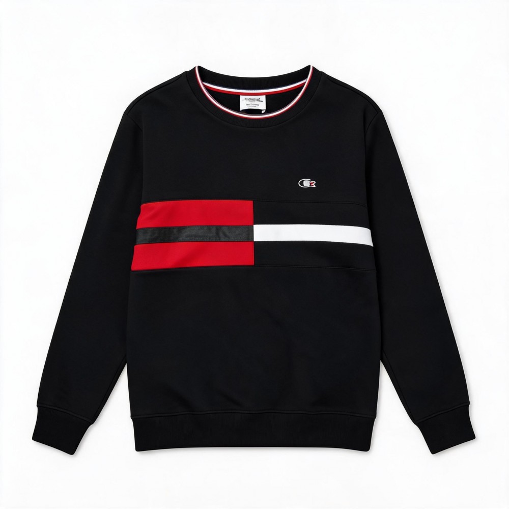  Свитшот Lacoste "Black/Red/White"