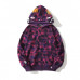 Зип-худи Bape "Purple/Pink" два капюшона