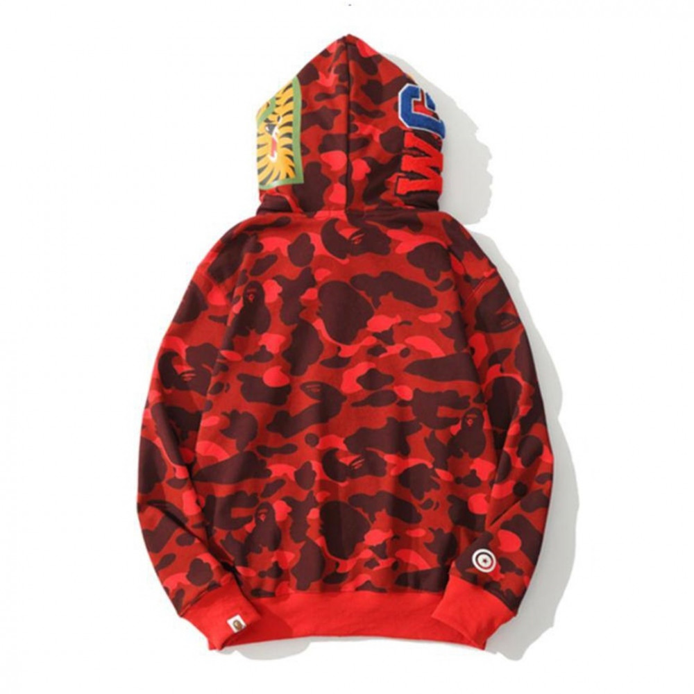 Зип-худи Bape "Red" два капюшона