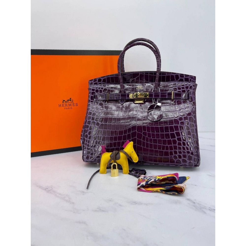 Сумка Hermes Crocodile "Purple"