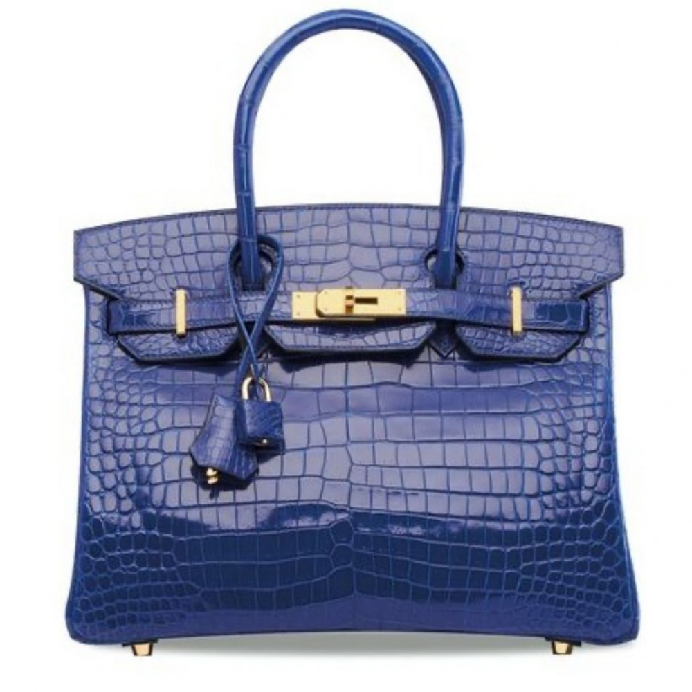 Сумка Hermes Crocodile "Blue"