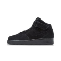 Nike Air Force 1 Mid "All Black" с мехом ❄