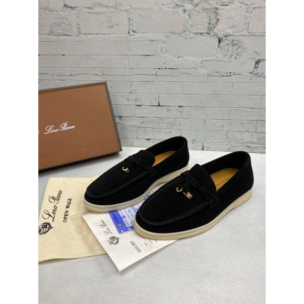 Лоферы Loro Piana Summer Charms Walk "Black"