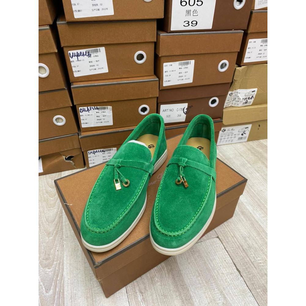 Лоферы Loro Piana Summer Charms Walk "Green" Лоферы Loro Piana Summer Charms Walk "Green"