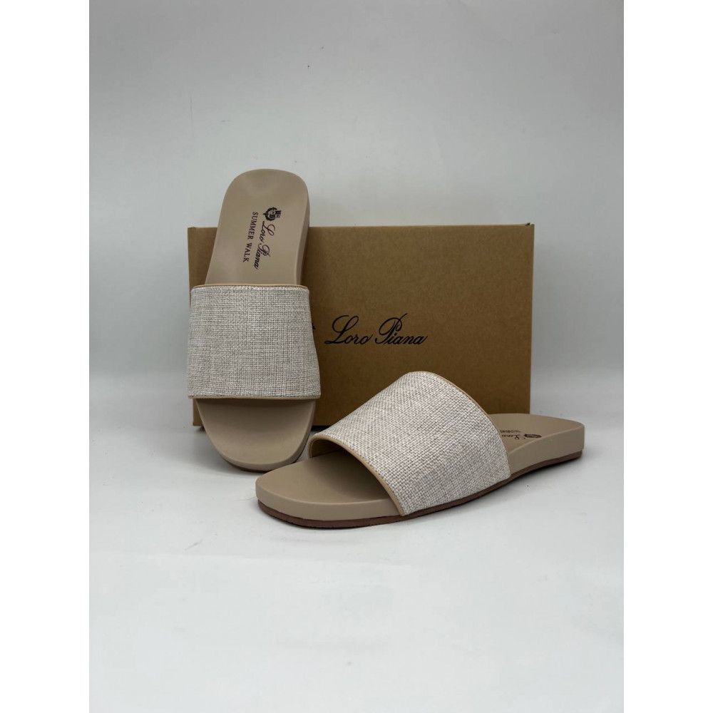 Шлёпанцы Loro Piana Sea-Slide Walk "Beige" Шлёпанцы Loro Piana Sea-Slide Walk "Beige"