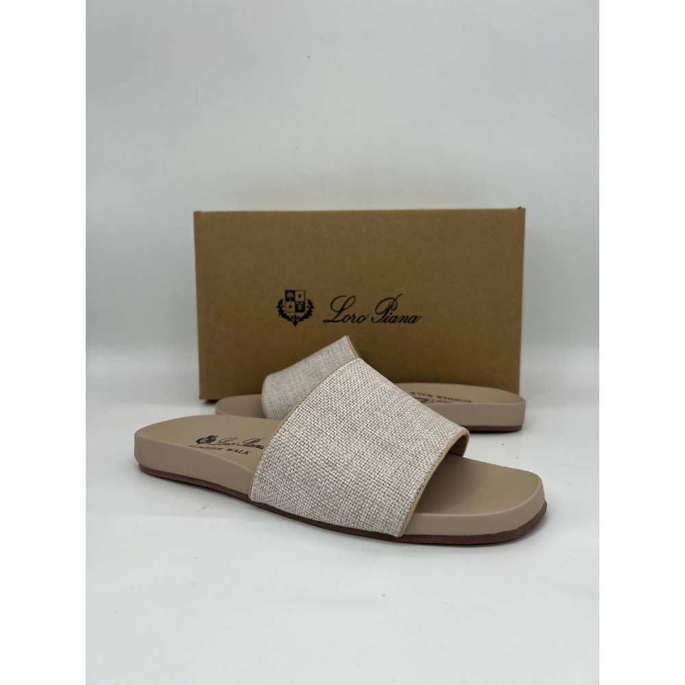 Шлёпанцы Loro Piana Sea-Slide Walk "Beige" Шлёпанцы Loro Piana Sea-Slide Walk "Beige"