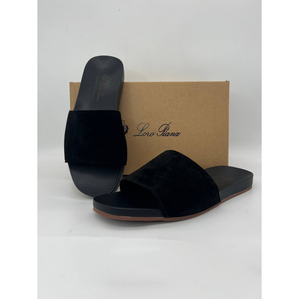 Шлёпанцы Loro Piana Sea-Slide "Black" Шлёпанцы Loro Piana Sea-Slide "Black"