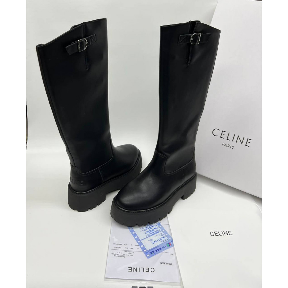 Сапоги Celine Buckled High Boot "Black" Сапоги Celine Buckled High Boot "Black"