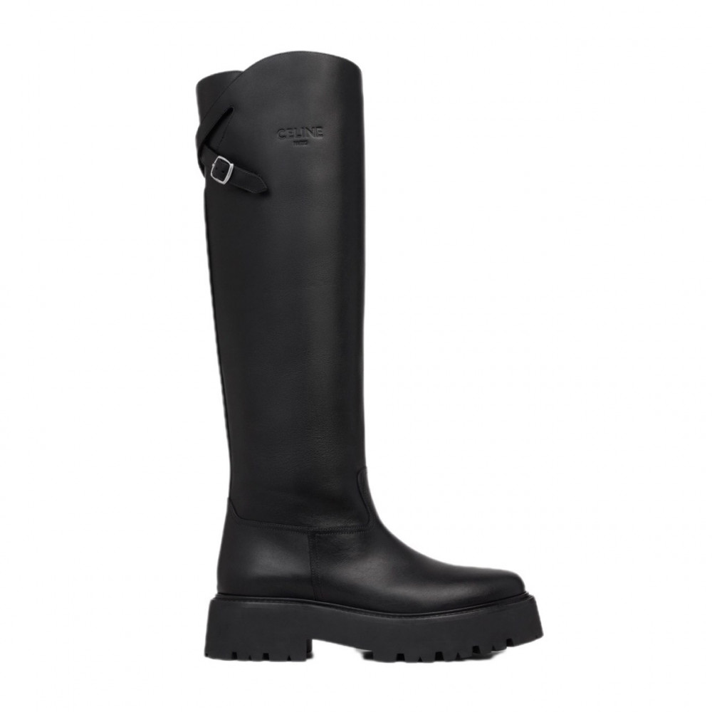 Сапоги Celine Buckled High Boot In Calfskin "Black" Сапоги Celine Buckled High Boot In Calfskin "Black"