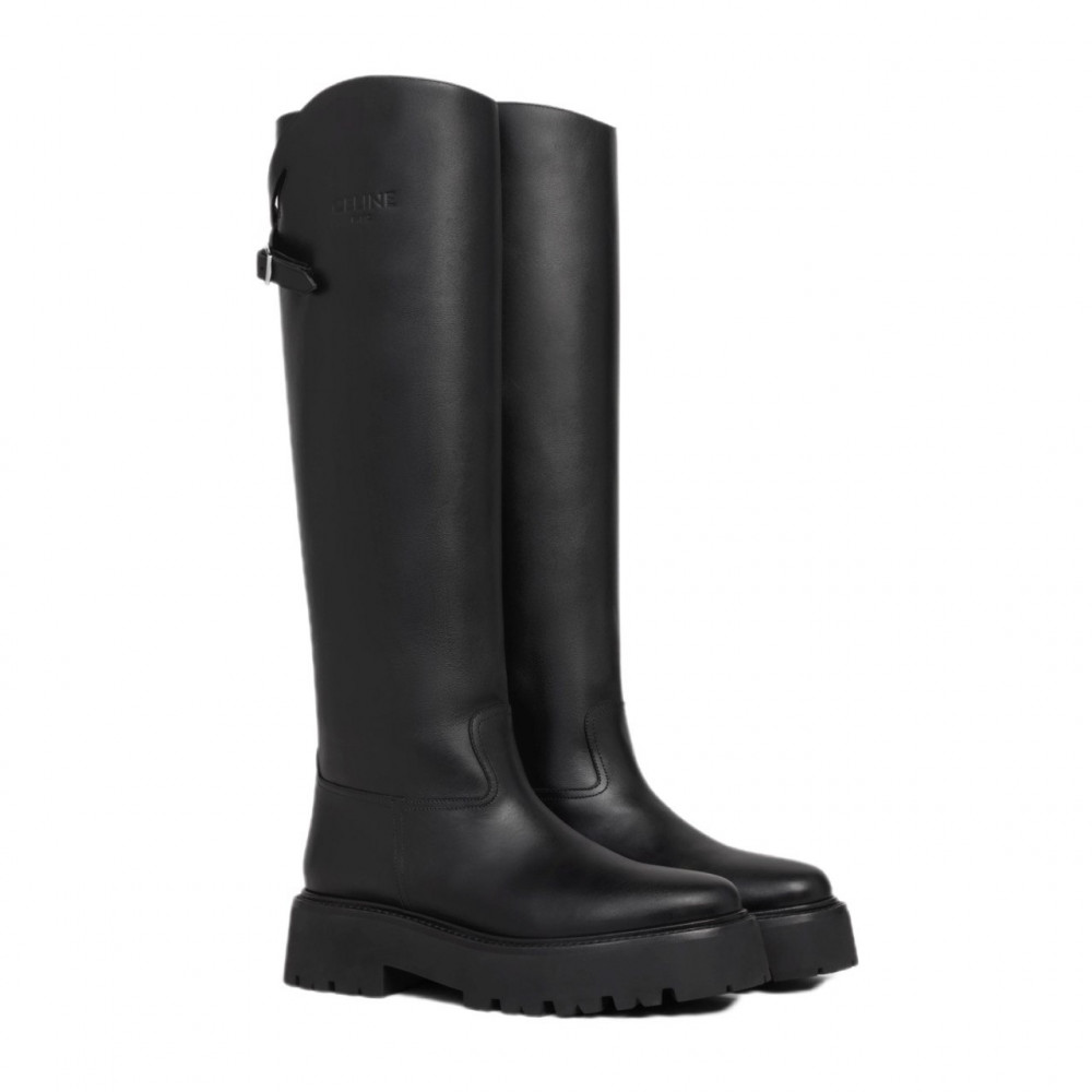Сапоги Celine Buckled High Boot In Calfskin "Black" Сапоги Celine Buckled High Boot In Calfskin "Black"