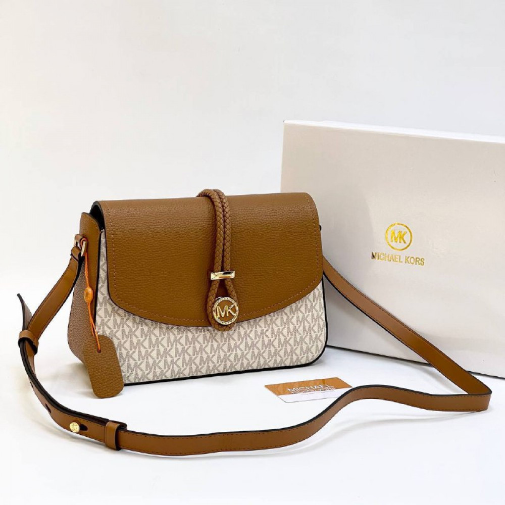 Сумка Michael Kors Lea "Brown Logo"