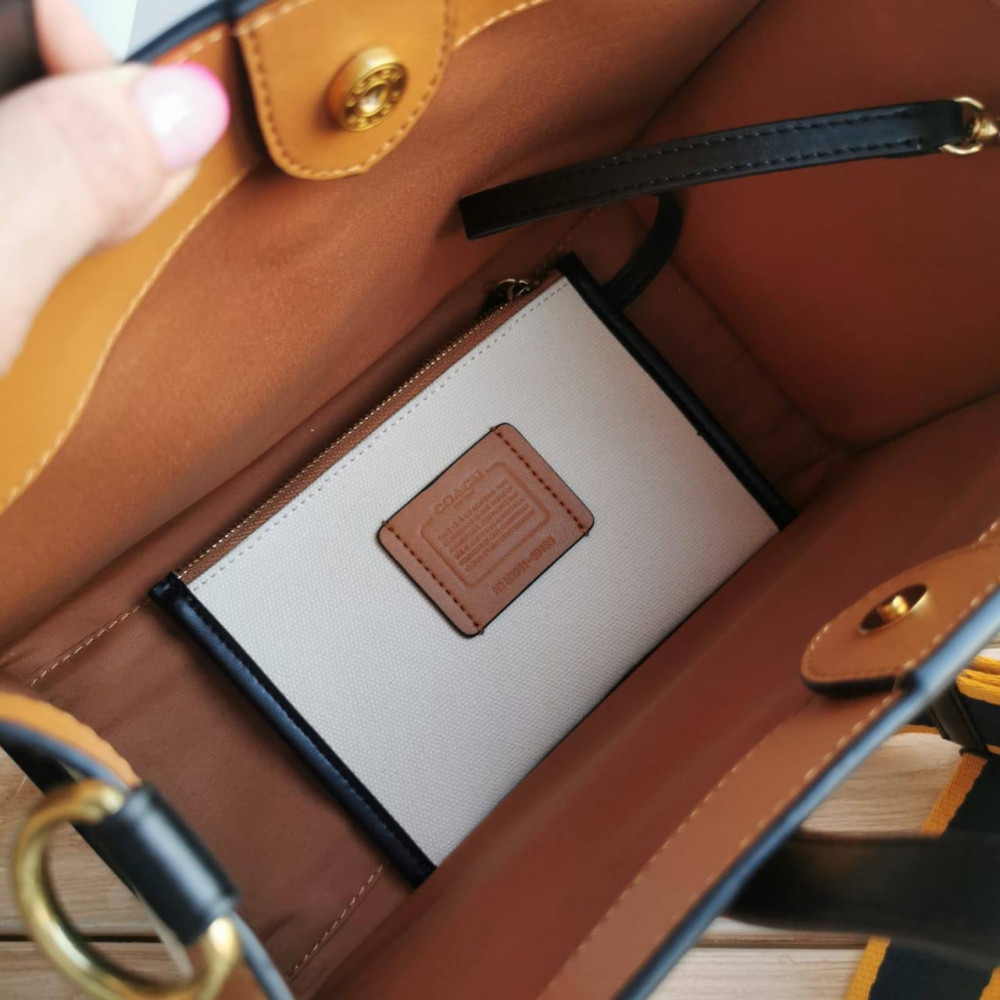 Сумка- Тоун Coach Field  "White/Brown"