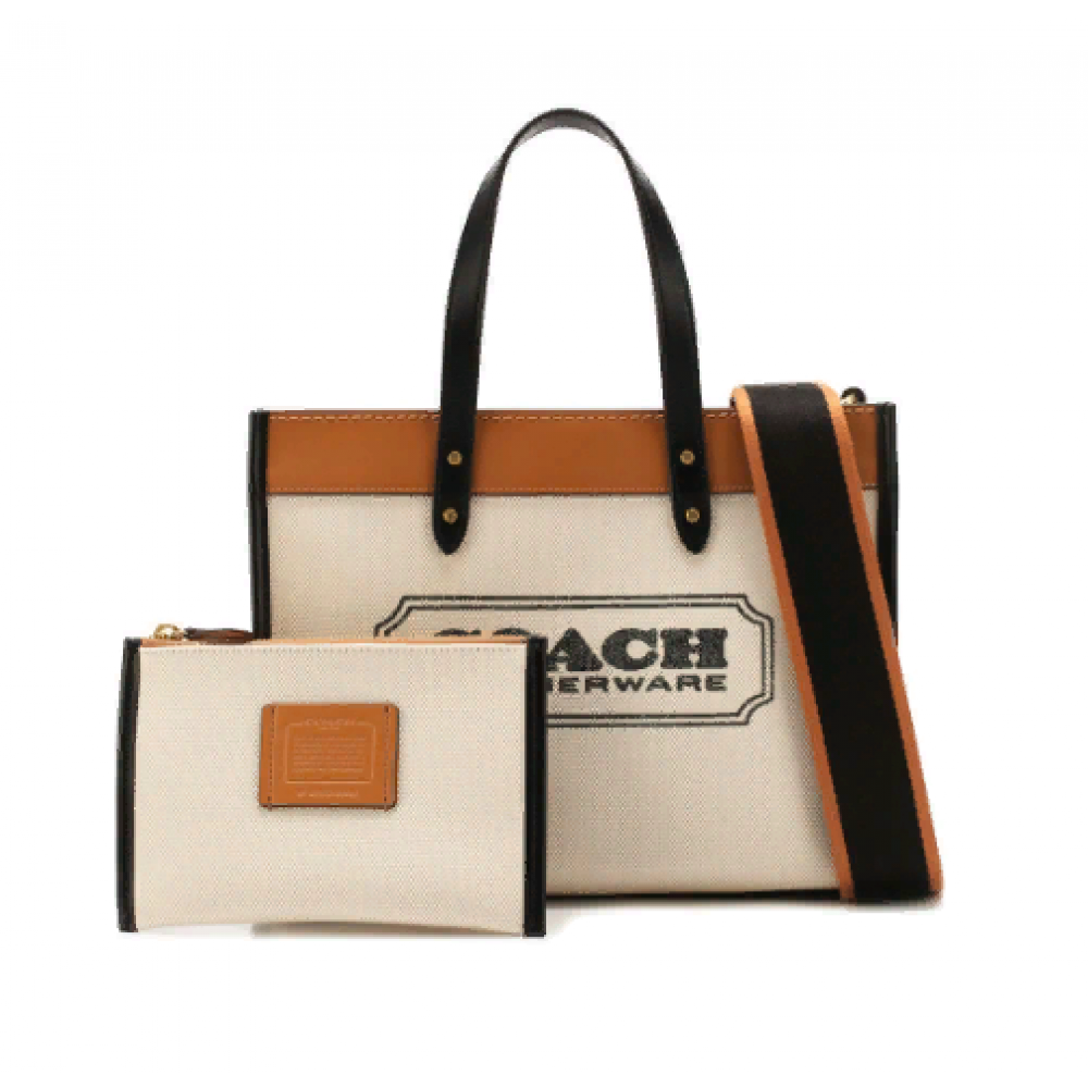 Сумка- Тоун Coach Field  "White/Brown"