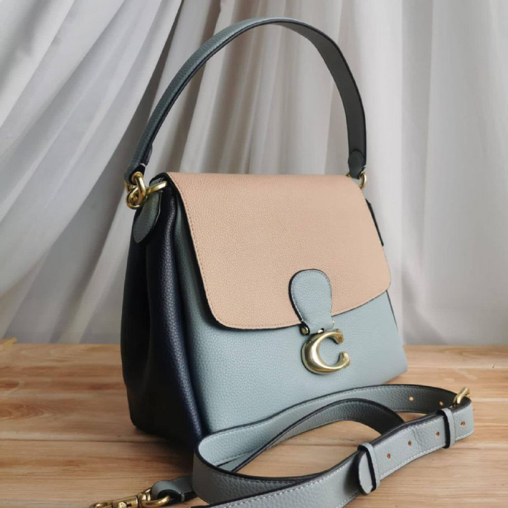 Сумка Coach May "Beige/Blue"