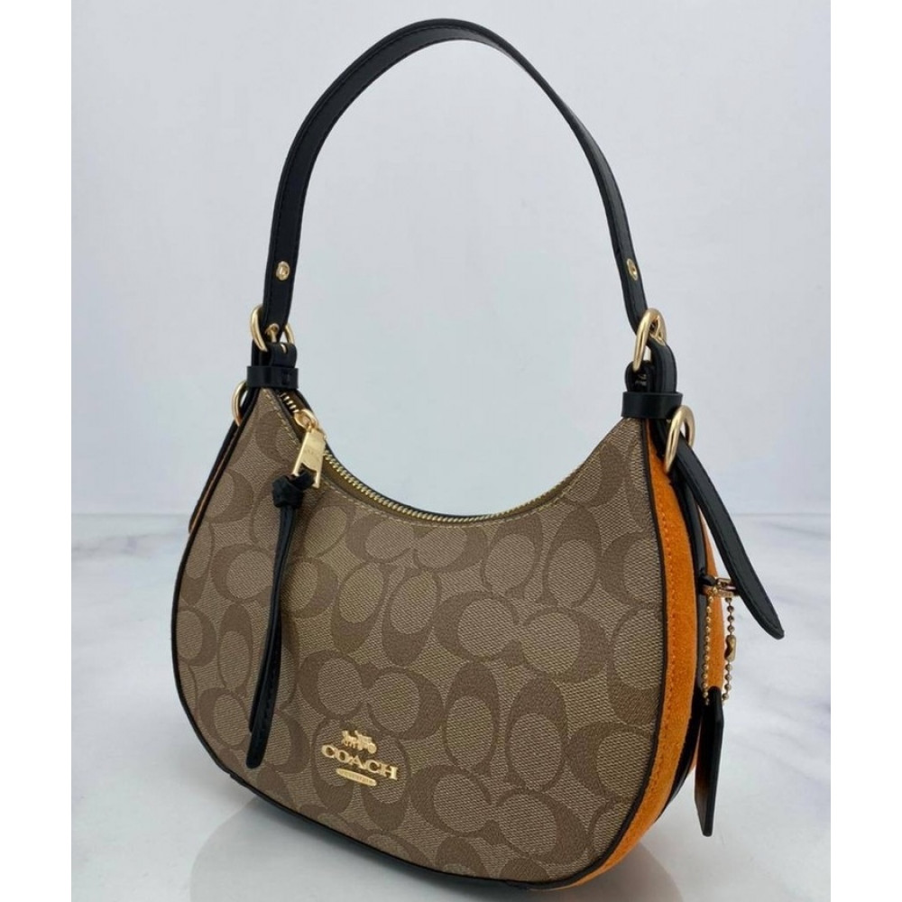 Сумка Coach Kleo "Beige logo"