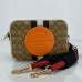 Сумка Coach Dempsey Camera "Beige/ Orange logo"