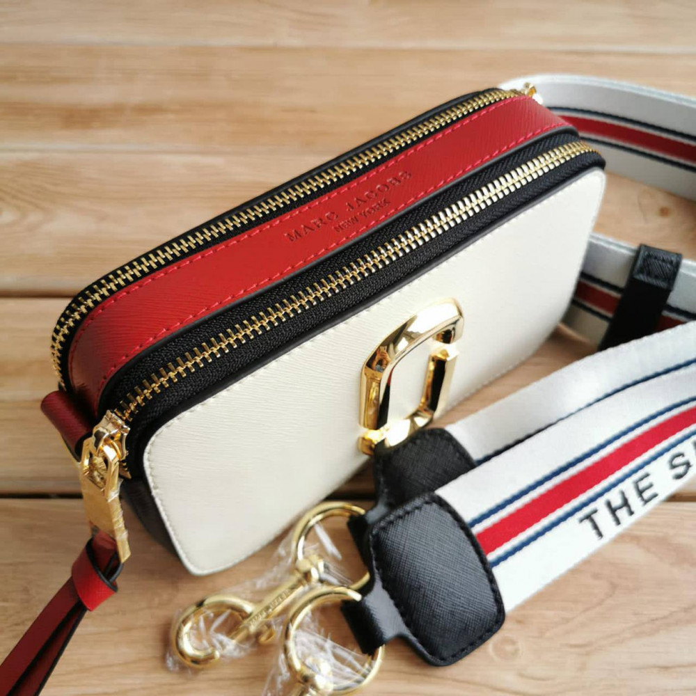 Сумка Marc Jacobs Snapshot "Beige/Red"