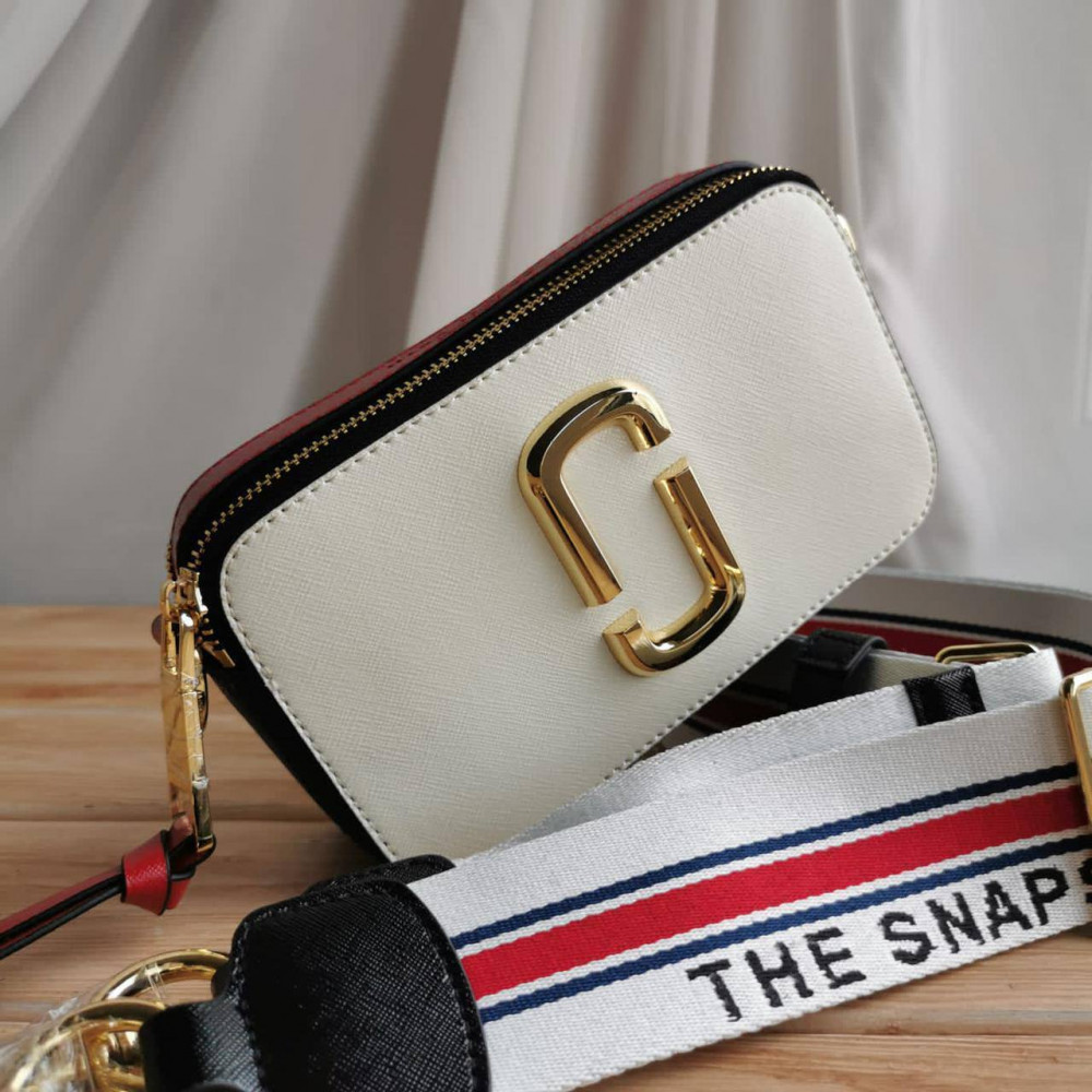 Сумка Marc Jacobs Snapshot "Beige/Red"