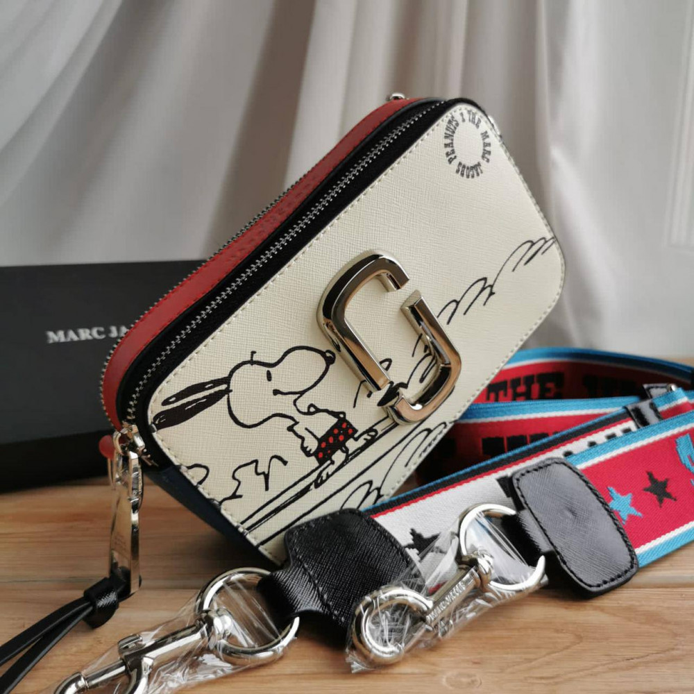 Сумка Marc Jacobs Snapshot Snoopy Peanuts "White"