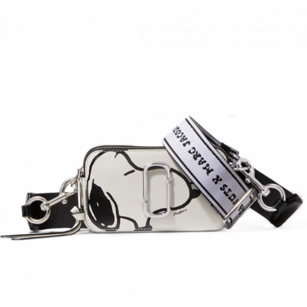 Сумка Marc Jacobs Snapshot Snoopy Peanuts "White/Black"