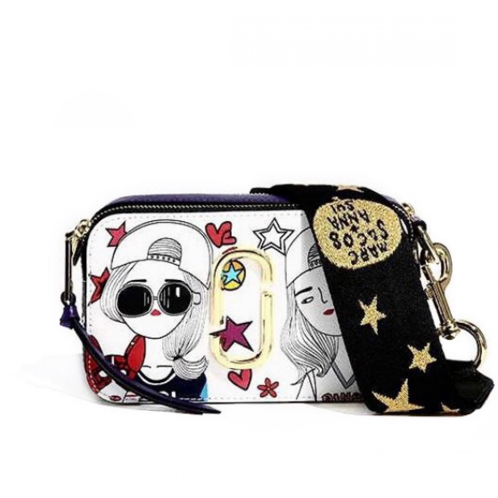 Сумка Marc Jacobs X Anna Sui Snapshot "White/Black"
