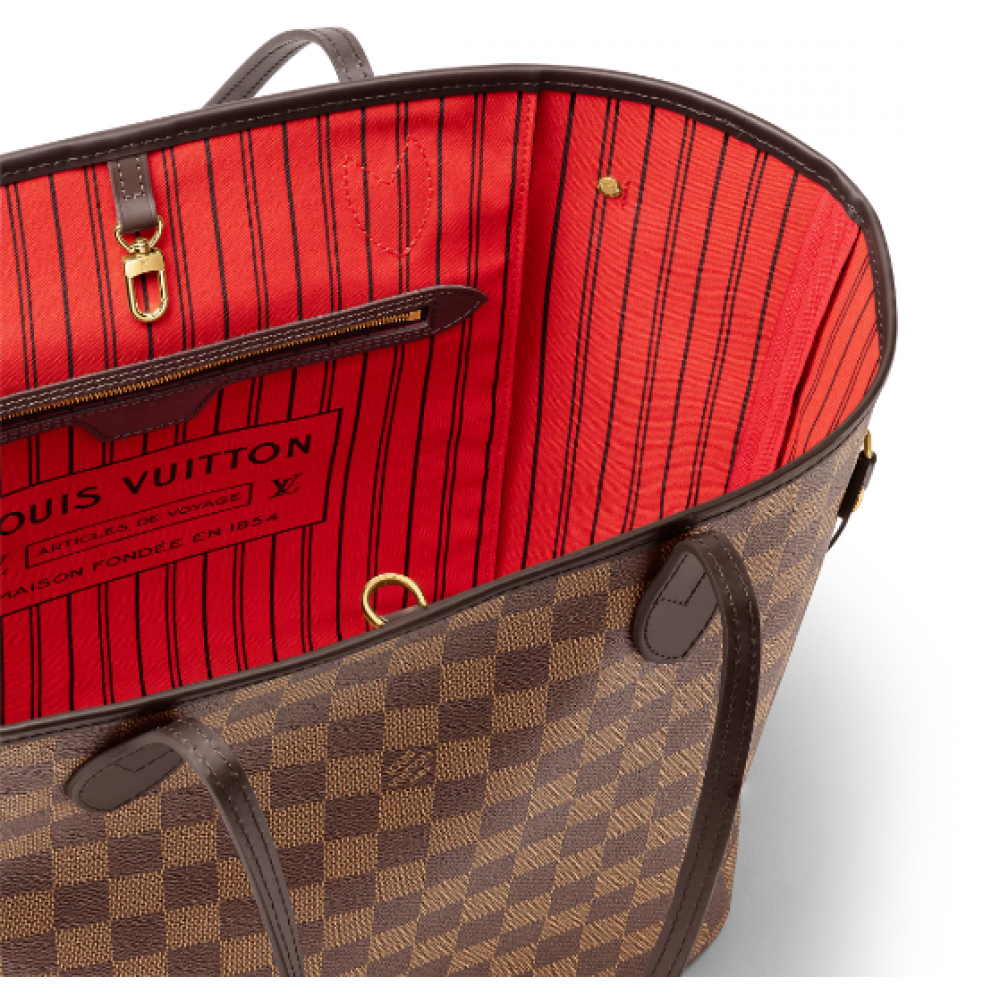Сумка Louis Vuitton Neverfull "Brown/Cherry"