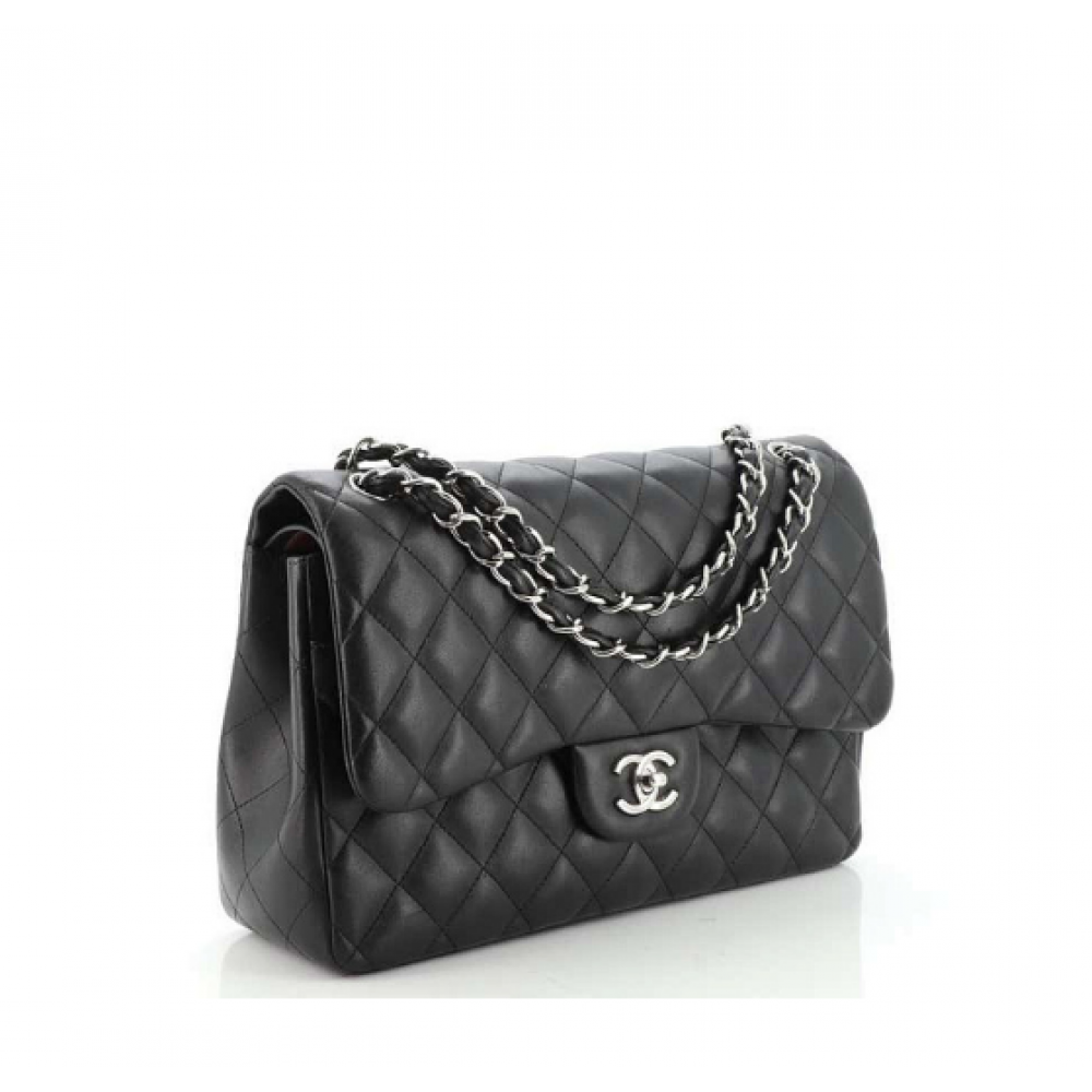 Сумка Chanel Classic 30 "Black/Silver"