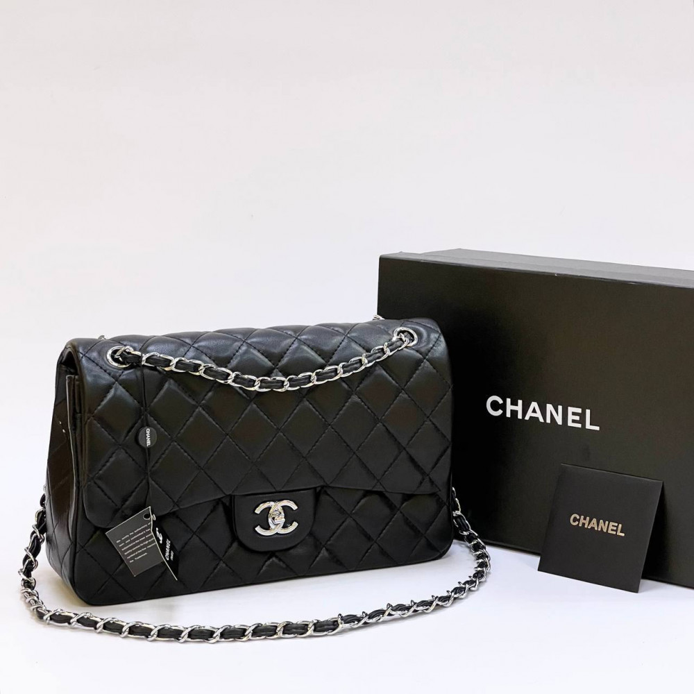 Сумка Chanel Classic 30 "Black/Silver"