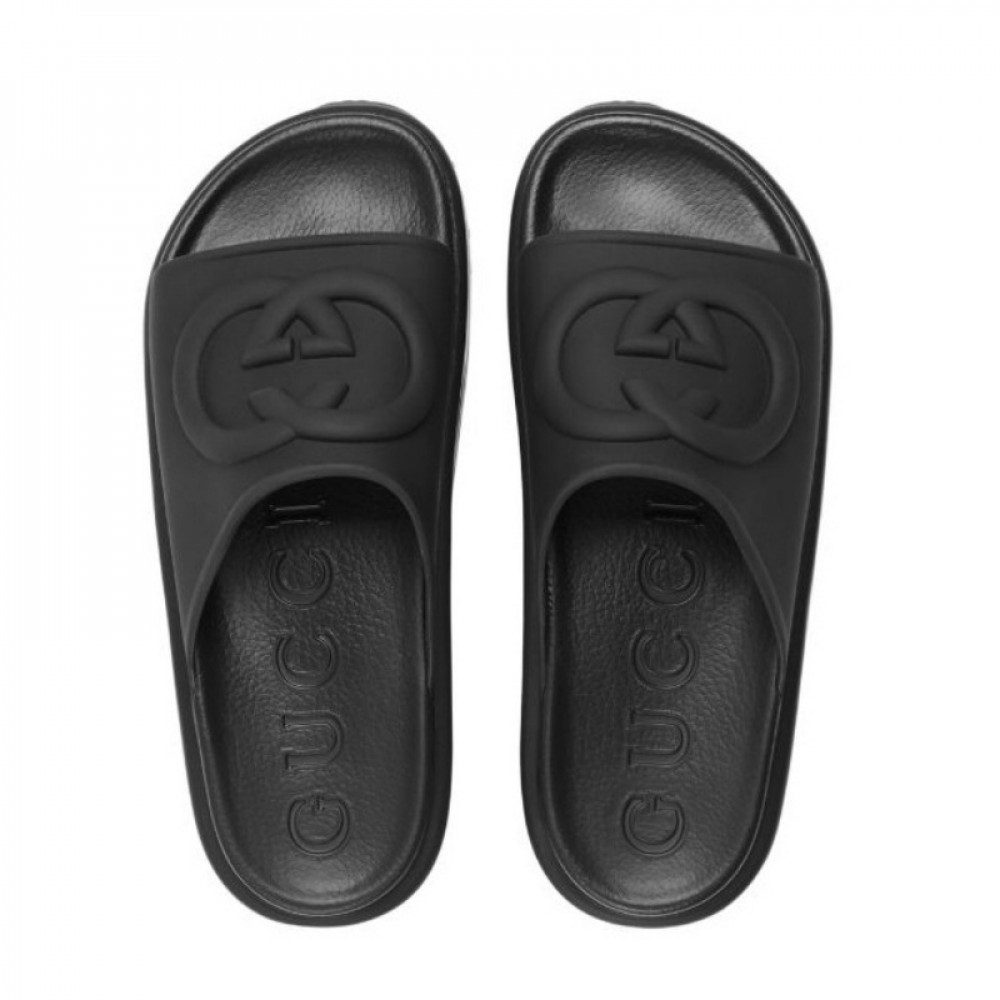 Сланцы Gucci Interlocking "Black" Сланцы Gucci Interlocking "Black"