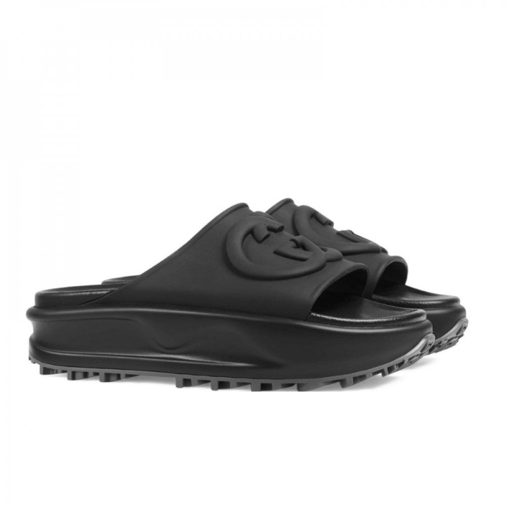 Сланцы Gucci Interlocking "Black" Сланцы Gucci Interlocking "Black"