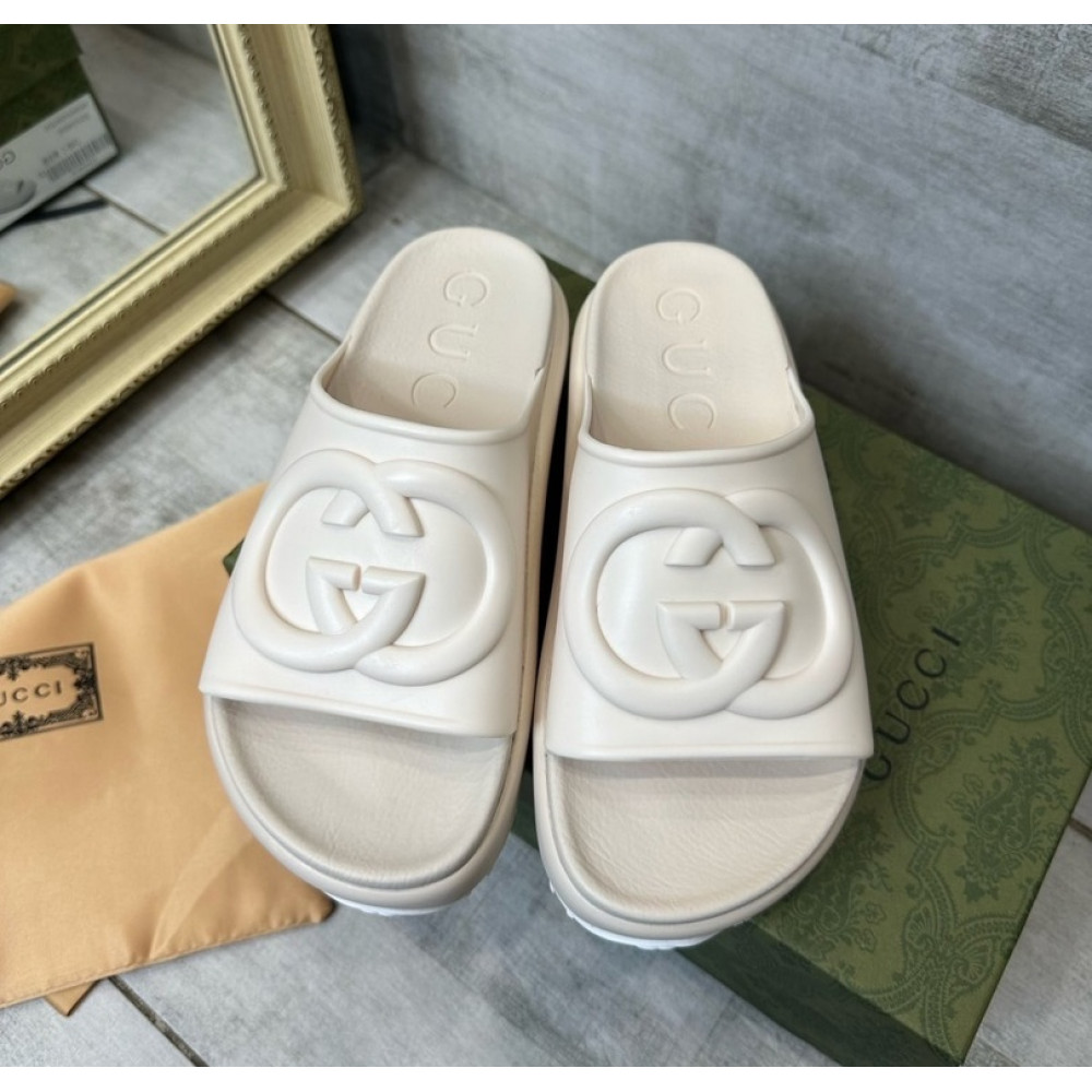Сланцы Gucci Interlocking "White" Сланцы Gucci Interlocking "White"