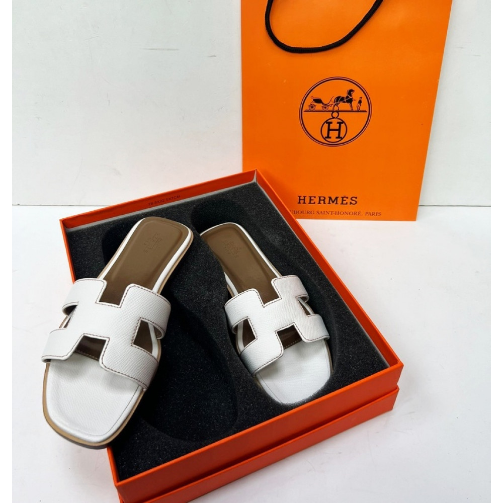 Шлепанцы Hermes Oran "White" Шлепанцы Hermes Oran "White"