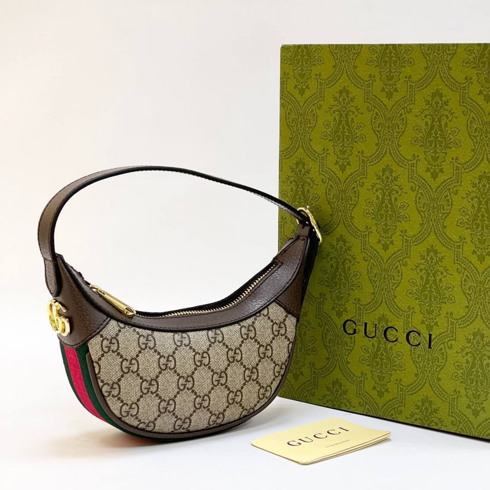 Сумка Gucci Ophidia GG Supreme mini "Brown"