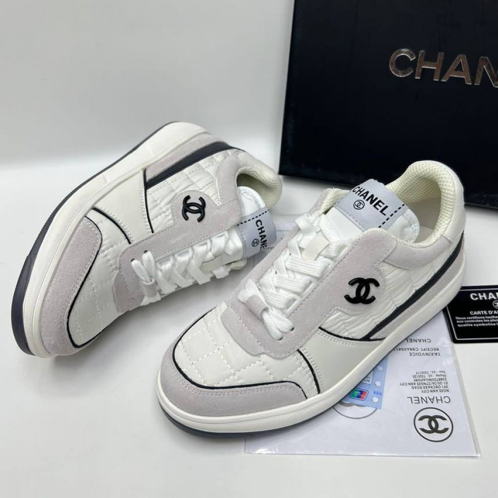 Кроссовки Chanel Suede Calfskin & Calfskin "Grey/White" Кроссовки Chanel Suede Calfskin & Calfskin "Grey/White"