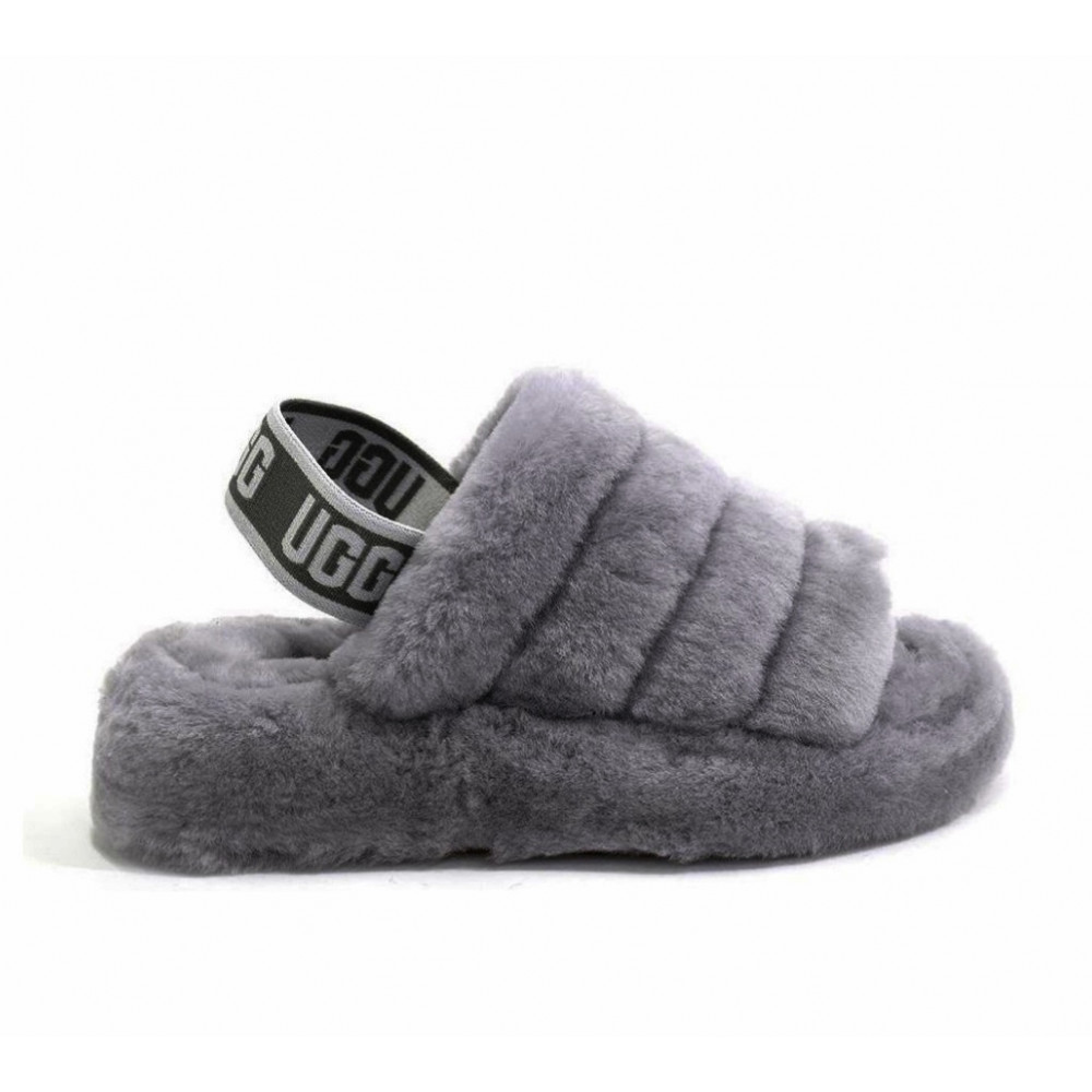 Тапочки Ugg Fluff Yeah Slide "Grey" Тапочки Ugg Fluff Yeah Slide "Grey"