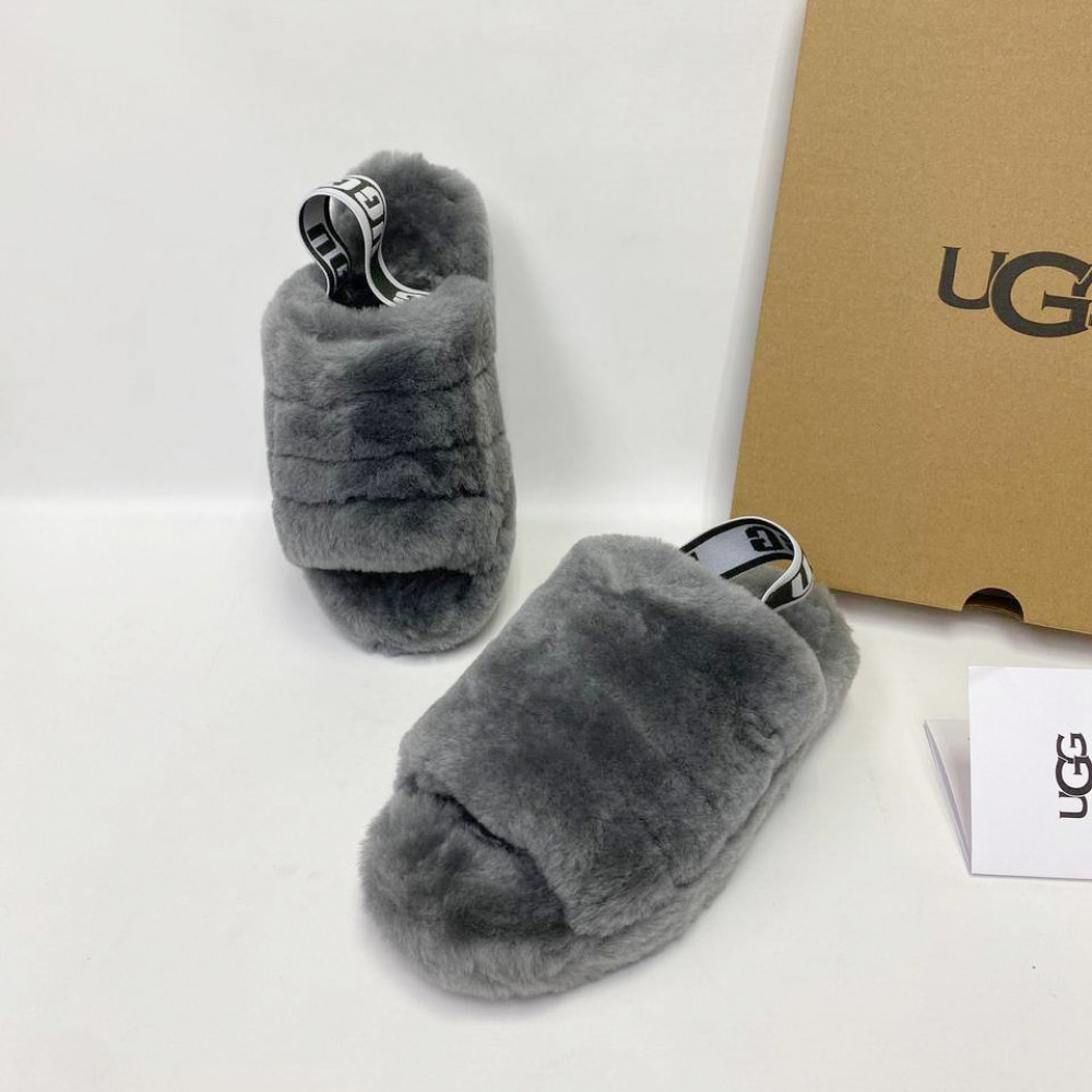 Тапочки Ugg Fluff Yeah Slide "Grey" Тапочки Ugg Fluff Yeah Slide "Grey"