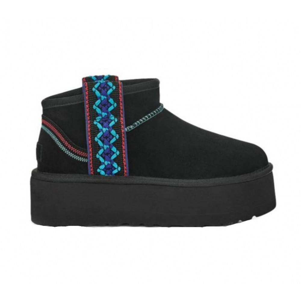 Угги Ugg Classic Ultra Mini Braid Platform "Black" Угги Ugg Classic Ultra Mini Braid Platform "Black"