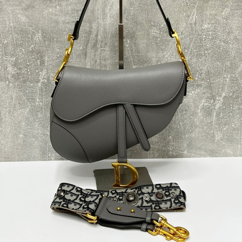 Сумка Christian Dior Saddle  "Grey"