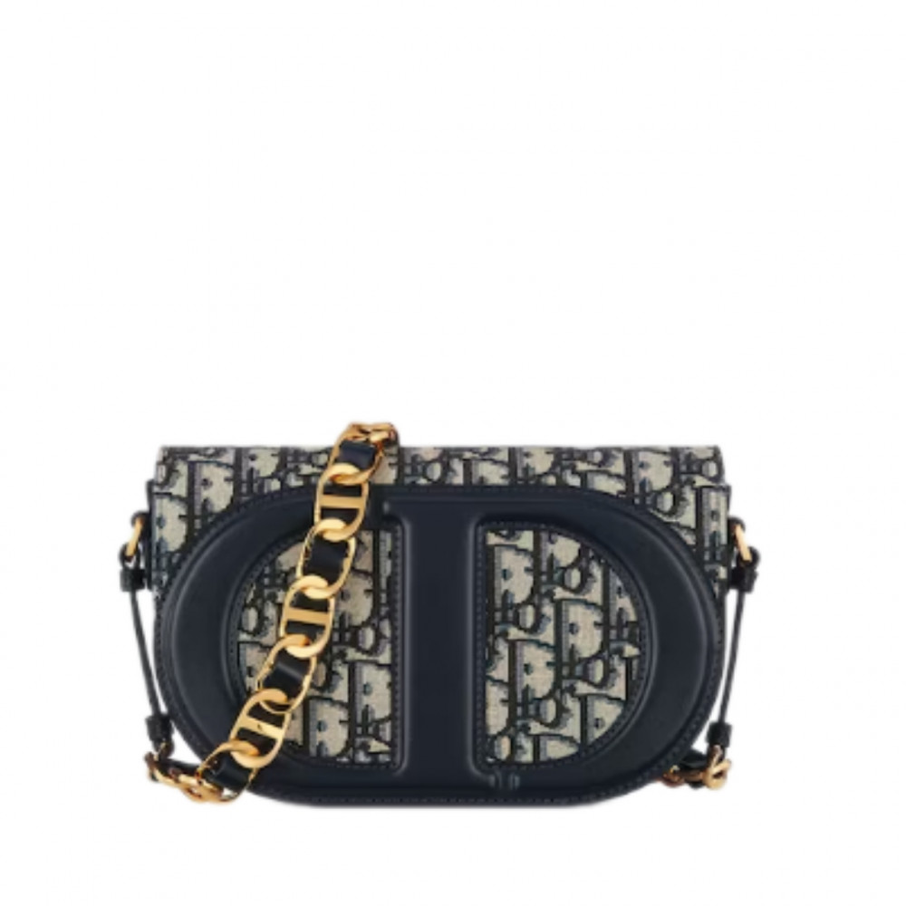 Сумка Christian Dior Signature "Dark Blue/Beige"