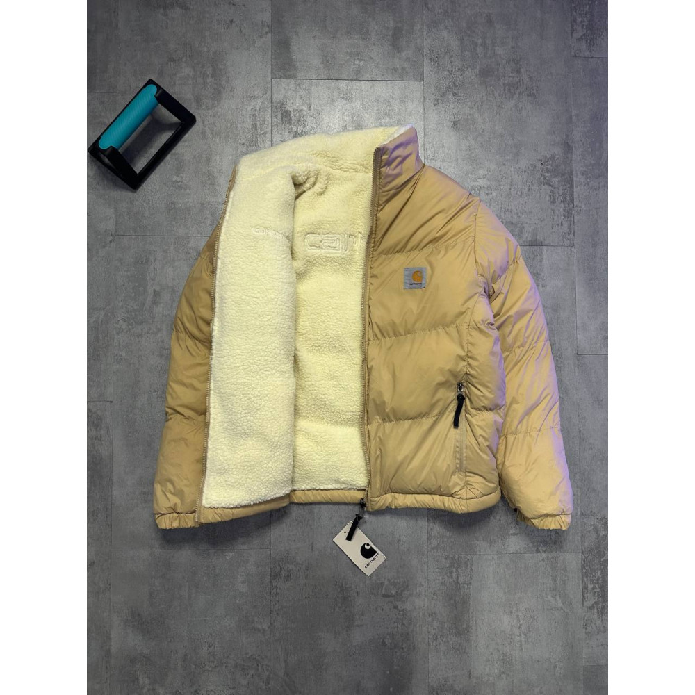 Куртка двухсторонняя Carhartt "Begie" шерпа