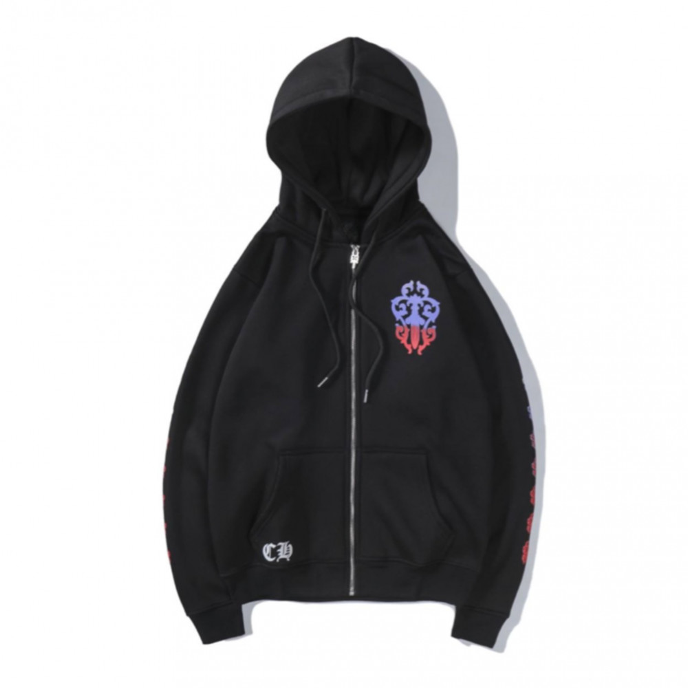 Зип- худи Chrome Hearts "Black/Multicolor"