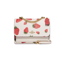 Сумка Coach With Wild Strawberry Print "Gold/Chalk multi"