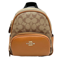 Рюкзак Coach Mini Court Backpack In Signature Canvas "Im/Khaki/Multi"