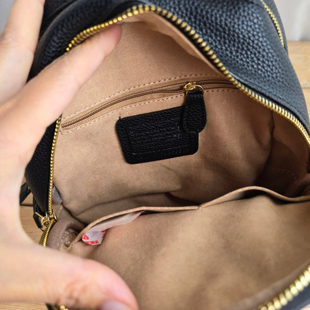 Рюкзак Coach Mini Court Backpack "Black/Gold"