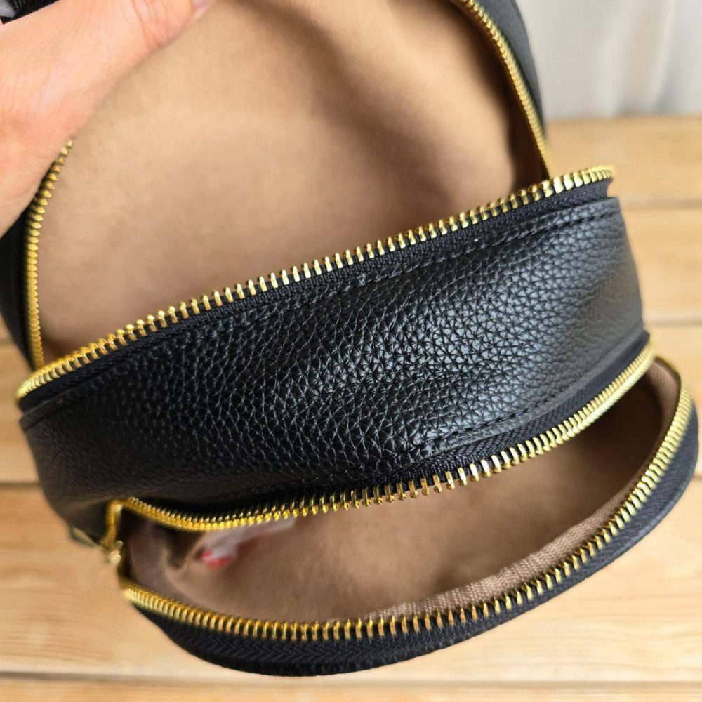Рюкзак Coach Mini Court Backpack "Black/Gold"