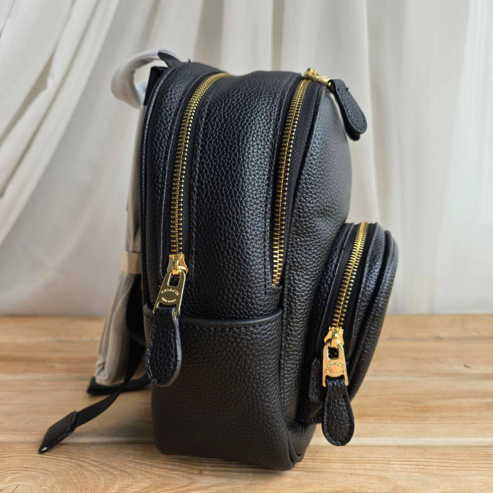 Рюкзак Coach Mini Court Backpack "Black/Gold"