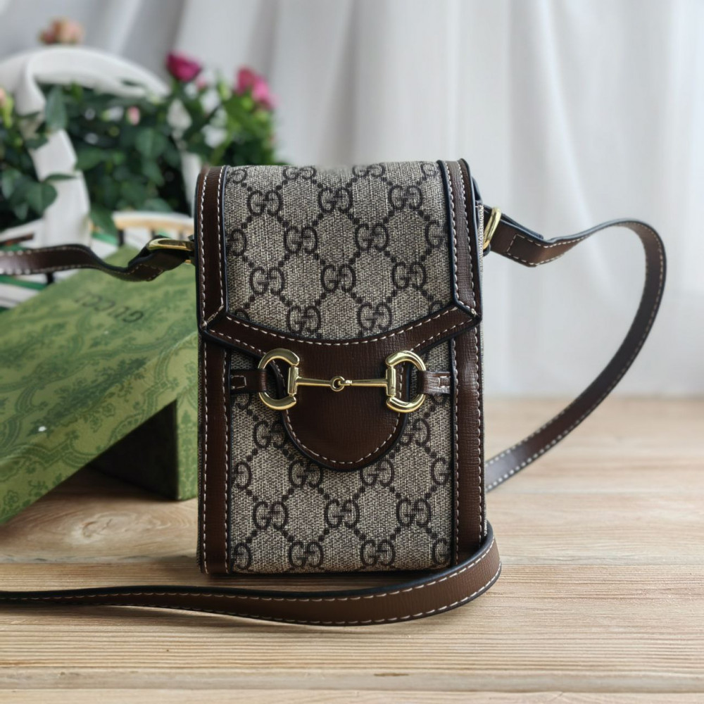 Сумка Gucci Horsebit 1955 Mini Bag "Brown"