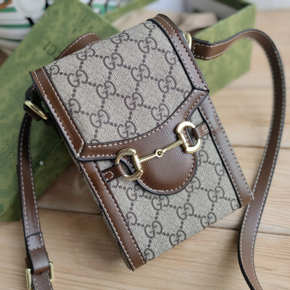 Сумка Gucci Horsebit 1955 Mini Bag "Brown"