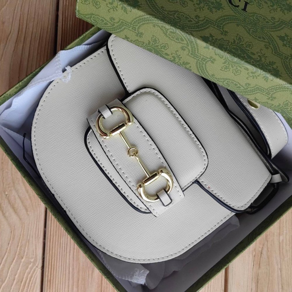 Сумка Gucci Horsebit 1955 Mini Top "White"