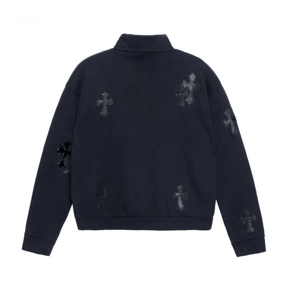 Кофта полузамок Chrome Hearts "Black"